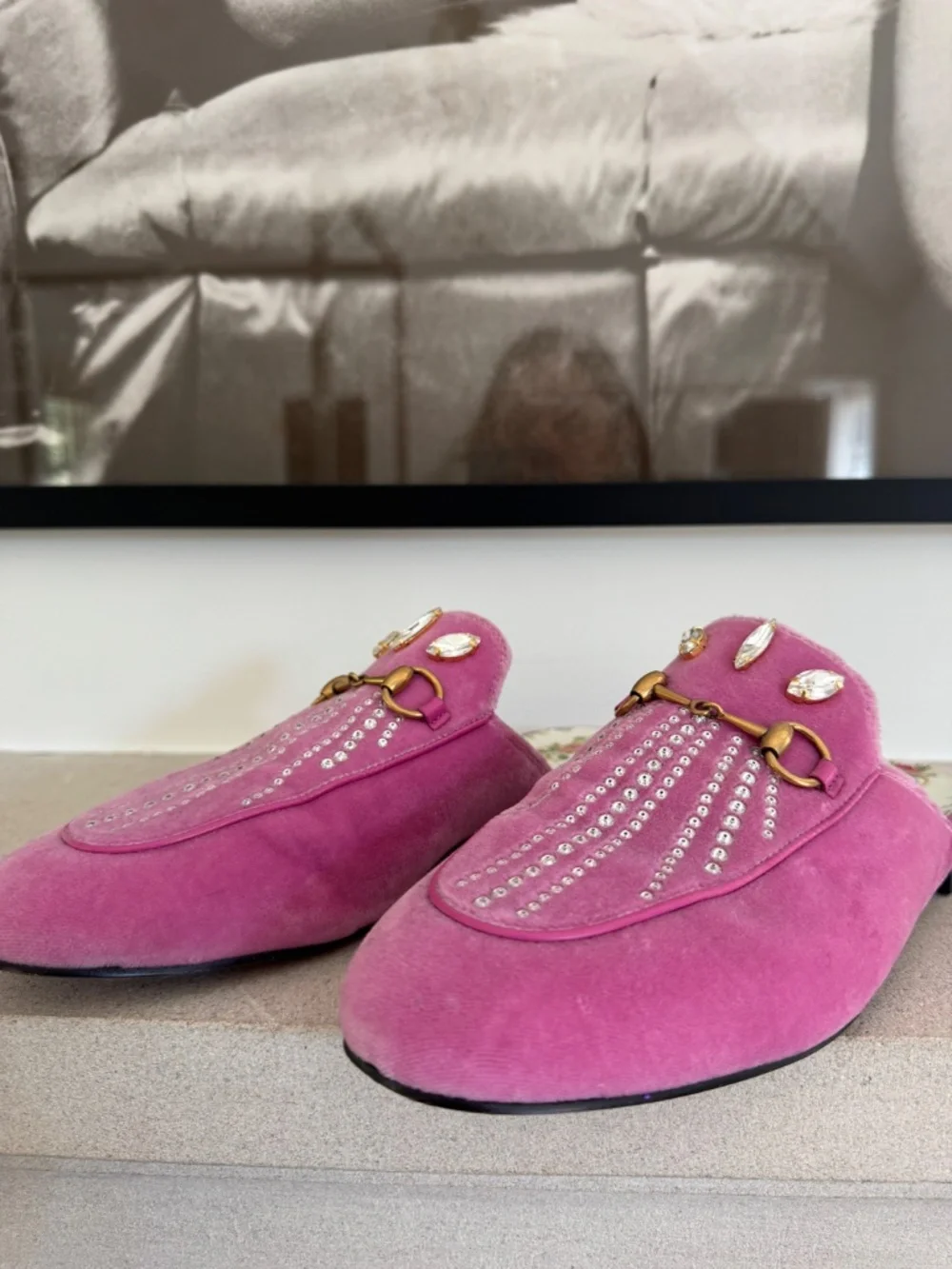 Gucci Pink Embellished Mules size 39 ( US 9) - Picture 7 of 11